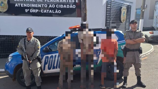Três homens são preso por furto qualificado na zona rural de Catalão