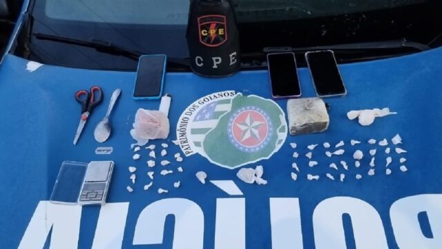 PM prende dois homens por tráfico e associação para o tráfico no distrito de Santo Antônio do Rio Verde, em Catalão