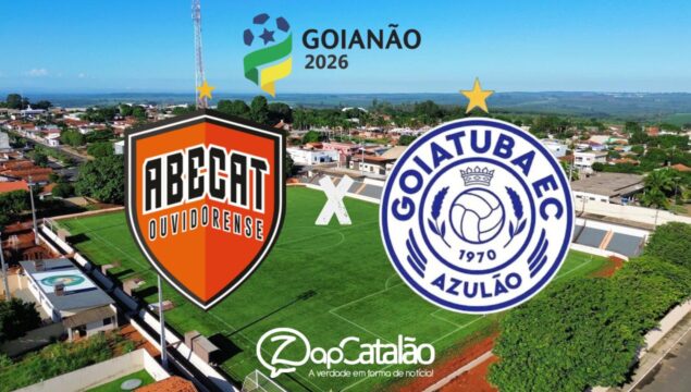 ABECAT Ouvidorense recebe o Goiatuba hoje (21), pela 4ª rodada do Goianão 2026, no Estádio Luiz Benedito
