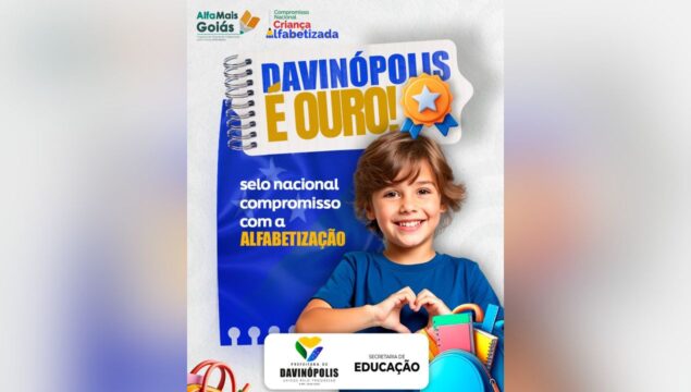 Davinópolis conquista Selo Ouro no Compromisso Nacional Criança Alfabetizada
