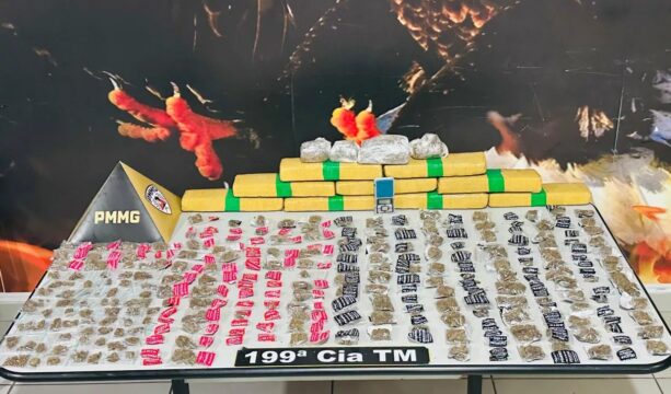 Operação da PM apreende grande quantidade de drogas e mulher foge deixando criança sozinha em Uberlândia