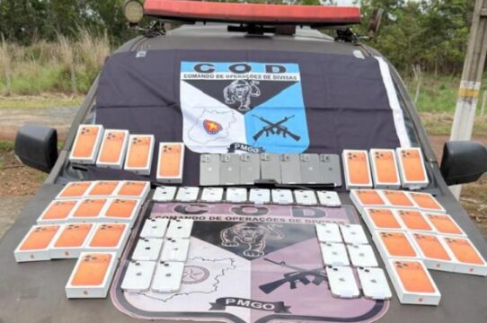 Operação integrada apreende carga milionária de celulares em Goiás e Minas Gerais