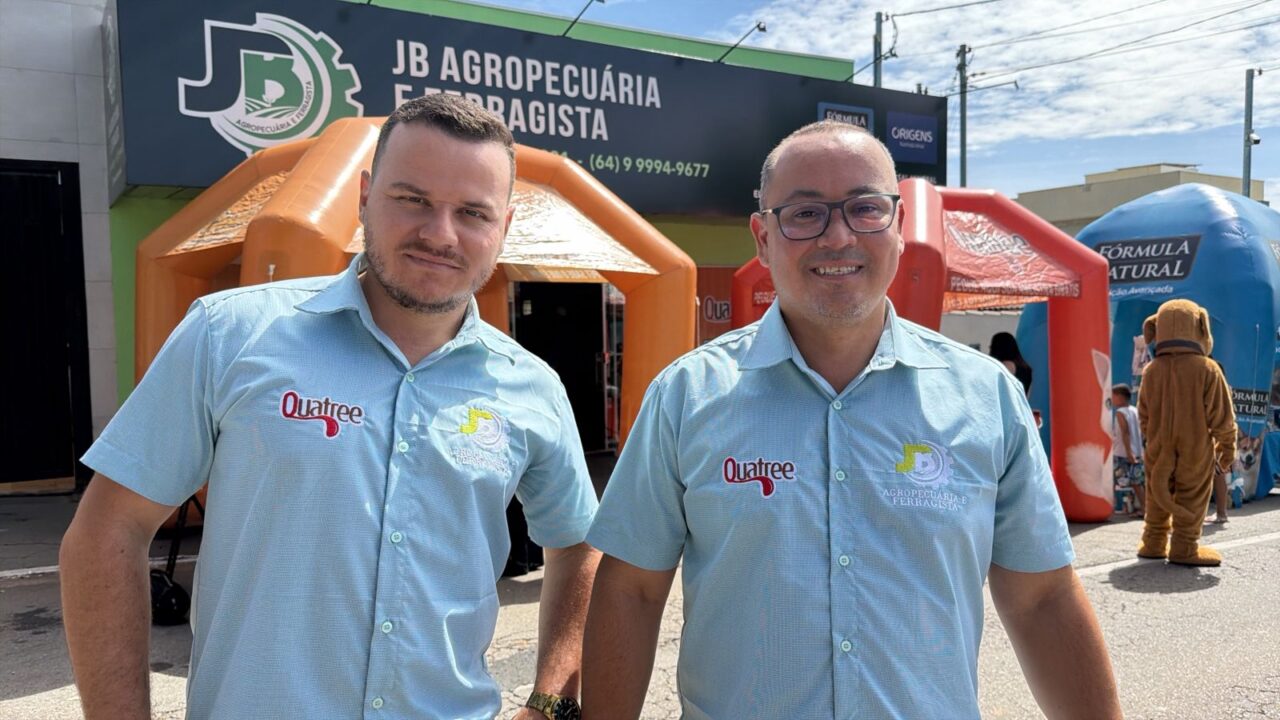 A JB Agropecuária e Ferragista, fundada pelos empresários Mário Henrique e Bruno Mesquita (Foto: Zap Catalão)
