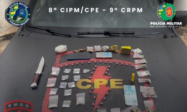 CPE prende jovem de 19 anos e apreende drogas e munição durante operação contra o tráfico em Catalão