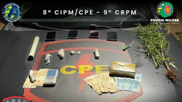 Três pessoas são presas em Ipameri suspeitas de tráfico e associação para o tráfico de drogas