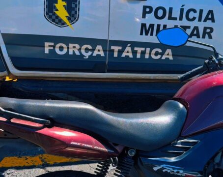 Força Tática recupera motocicleta furtada durante o Carnaval em Caldas Novas