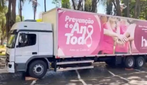 Vandalismo atinge carreta de prevenção ao câncer e interrompe atendimentos em Uberlândia