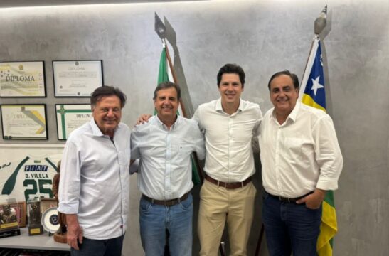 Grupo Galdino se reúne com Daniel Vilela e Adib Elias em Goiânia e avança em apoio à pré-candidatura para 2026