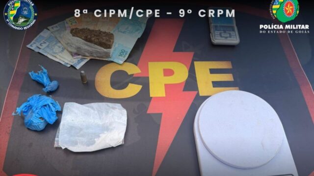 Suspeito é preso por tráfico de drogas e munição é apreendida durante operação em Catalão