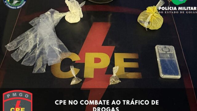 Homem é preso por tráfico de drogas após abordagem da CPE no centro de Três Ranchos