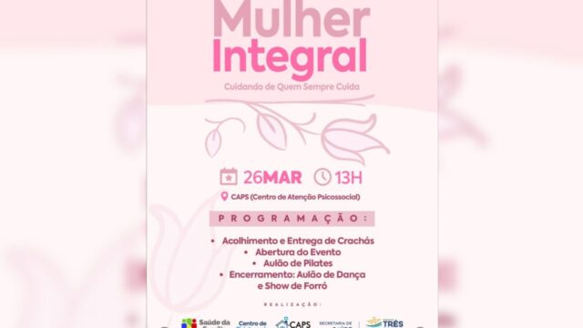 Prefeitura de Três Ranchos promove evento “Mulher Integral” com foco na saúde e bem-estar feminino