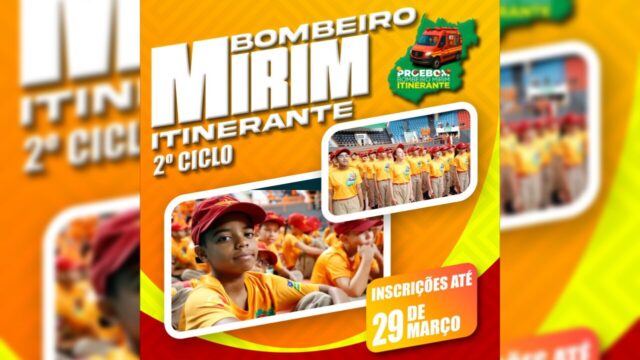 Corpo de Bombeiros abre inscrições para o programa Bombeiro Mirim Itinerante 2026