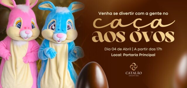Catalão Shopping promove caça aos miniovos de Páscoa com programação especial para crianças