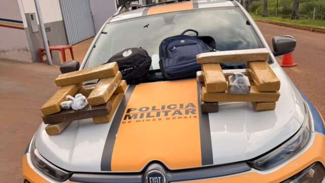 Dois homens são presos com 15 tabletes de maconha durante operação na MG-188, em Guarda-Mor