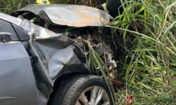 Capotamento na GO-217 deixa homem ferido na zona rural de Piracanjuba Capotamento na GO-217 deixa homem ferido na zona rural de Piracanjuba