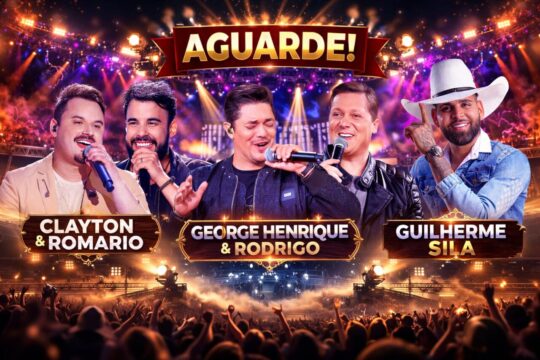 Clayton & Romário, George Henrique & Rodrigo e Guilherme Silva são possíveis atrações do Ouvidor Rodeio Show 2026 com entrada gratuita