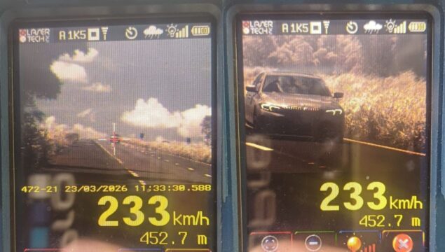 Veículo é flagrado a 233 km/h na BR-060, em Goiás
