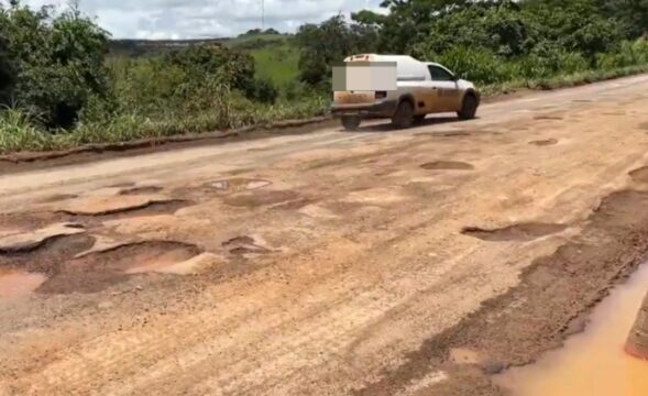 Motoristas denunciam buracos e riscos na GO-504, importante ligação entre BR-050 e mineradoras de Catalão