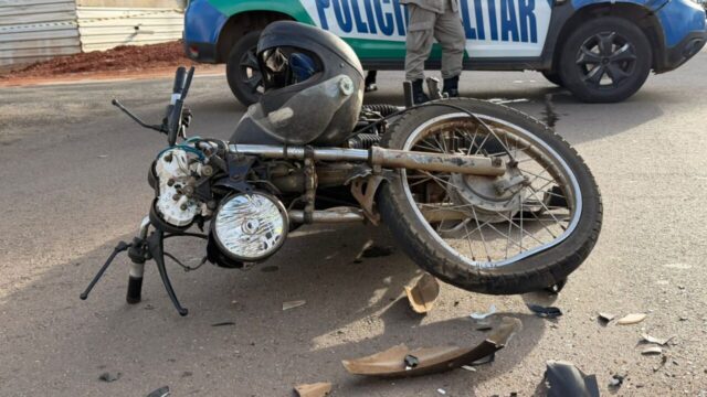 Motociclista fica em estado grave após acidente em avenida de Catalão