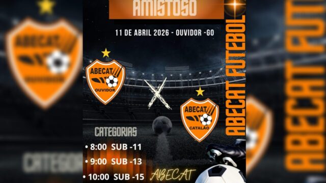 ABECAT realiza amistosos em Ouvidor com atletas das categorias de base neste sábado (11)