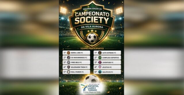Campeonato Society da Vila Aurora começa neste segunda-feira em Campo Alegre de Goiás