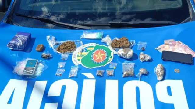 Casal é preso por suspeita de tráfico de drogas após ocorrência de violência doméstica em Catalão