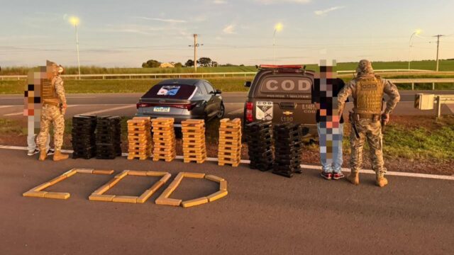 Dois irmãos são presos com 300 quilos de maconha durante operação do COD em Cristalina