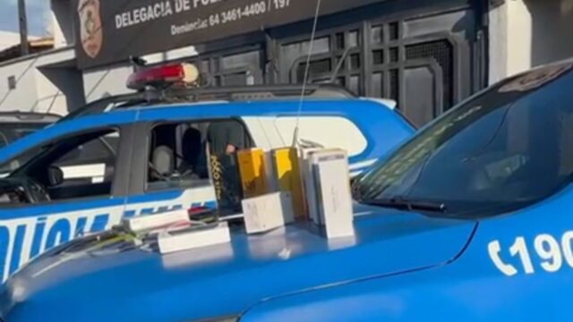 Polícia Militar recupera celulares e prende dois suspeitos após furto em loja em Pires do Rio