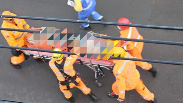 Trabalhador sobrevive a choque de 14 mil volts após encostar em rede elétrica em Uberlândia