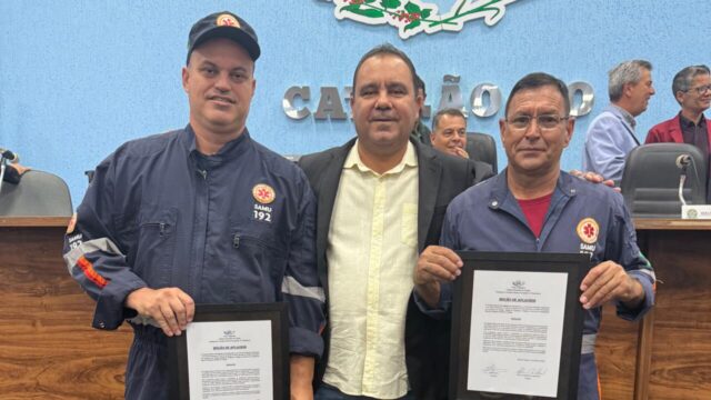 Vereador Idelvan da Saúde apresenta moção de aplausos a equipe do SAMU por atendimento de parto de emergência em Catalão