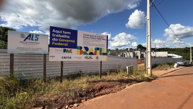 Obra de creche padrão FNDE avança e deve ampliar vagas na educação infantil em Goiandira
