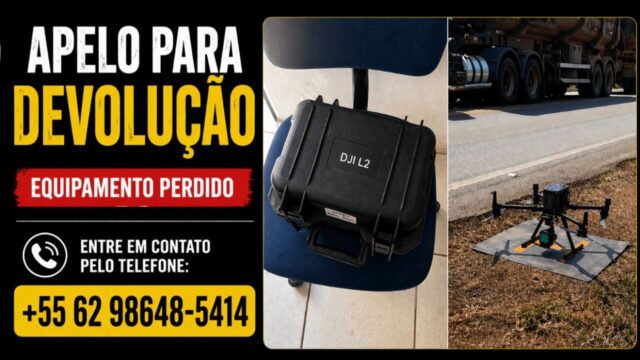 Profissional pede ajuda para devolução de equipamento perdido na GO-210, em Catalão