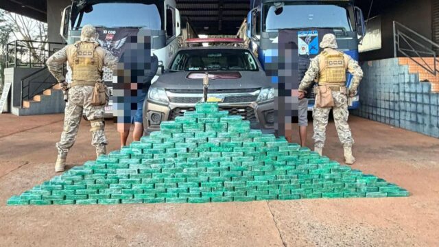 COD apreende 180 quilos de cocaína escondidos em caminhões e prende dois suspeitos em Goiás