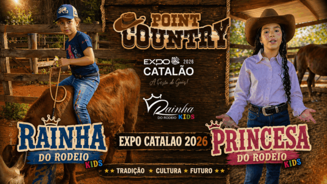 Expo Catalão 2026 escolhe Rainha do Rodeio Kids e Princesa em noite de emoção no Parque de Exposições