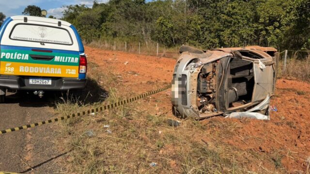 Idoso de 77 anos morre após capotamento na GO-210, em trecho de Goiandira