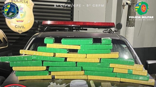 PM apreende cerca de 35 kg de maconha e 400 g de cocaína durante operação em Catalão