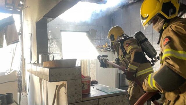 Incêndio atinge edificação residencial no Centro de Ipameri