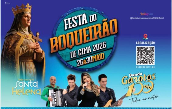 Festa do Boqueirão de Cima 2026 começa nesta terça-feira (26) no município de Davinópolis