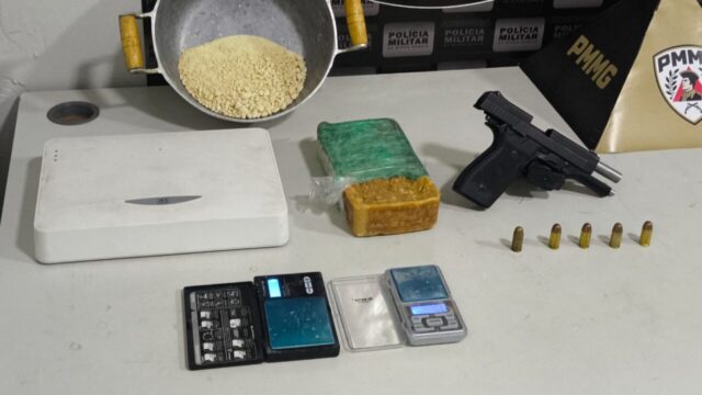 Polícia Militar apreende arma de fogo e desarticula laboratório de drogas em Araguari
