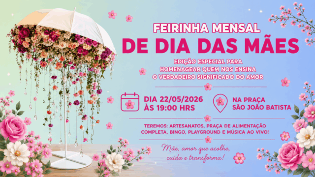 Feirinha mensal especial de Dia das Mães será realizada em Cumari nesta sexta-feira (22)