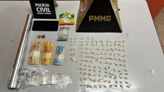 Operação conjunta da PM e Polícia Civil prende dois suspeitos por tráfico de drogas em Coromandel