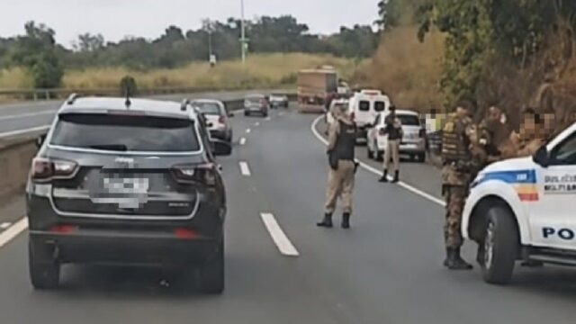 Suspeito de tráfico morre após confronto com a Polícia Militar na BR-050 entre Araguari e Uberlândia