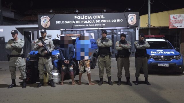 Quatro suspeitos são detidos por furto a residência e objetos são recuperados em Pires do Rio