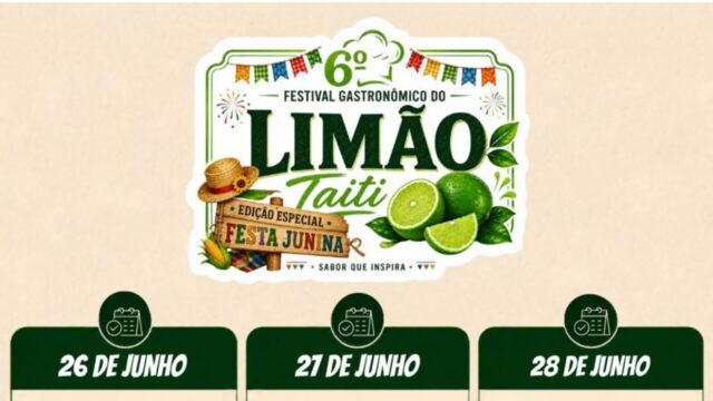 Anhanguera divulga programação oficial do 6º Festival Gastronômico do Limão Taiti