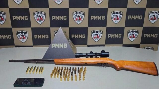 Suspeito de furtar gado é preso e arma com munições é apreendida na zona rural de Monte Carmelo