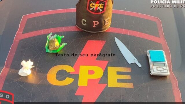 Dois suspeitos são presos por tráfico de drogas durante ação da CPE em Pires do Rio