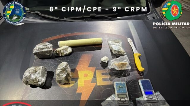 Suspeito é preso com cerca de 1 kg de drogas durante ação da CPE e Força Tática em Catalão