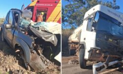 Motorista morre em colisão frontal entre carro e caminhão na GO-020, em Ipameri Motorista morre em colisão frontal entre carro e caminhão na GO-020, em Ipameri