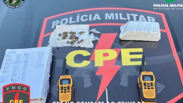 CPE prende dois suspeitos e apreende droga durante ação contra o tráfico em Catalão