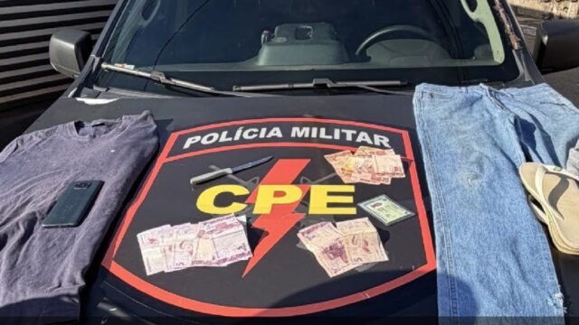 CPE prende suspeito de roubo violento e recupera celular da vítima em Catalão